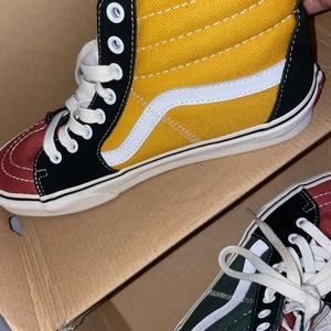 High top multi colored vans